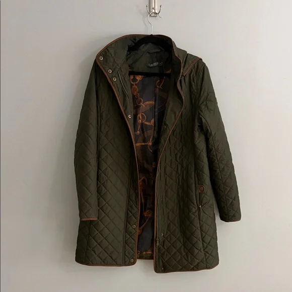 Lauren Ralph Lauren Quilted Green Utility Jacket - Picture 1 of 16